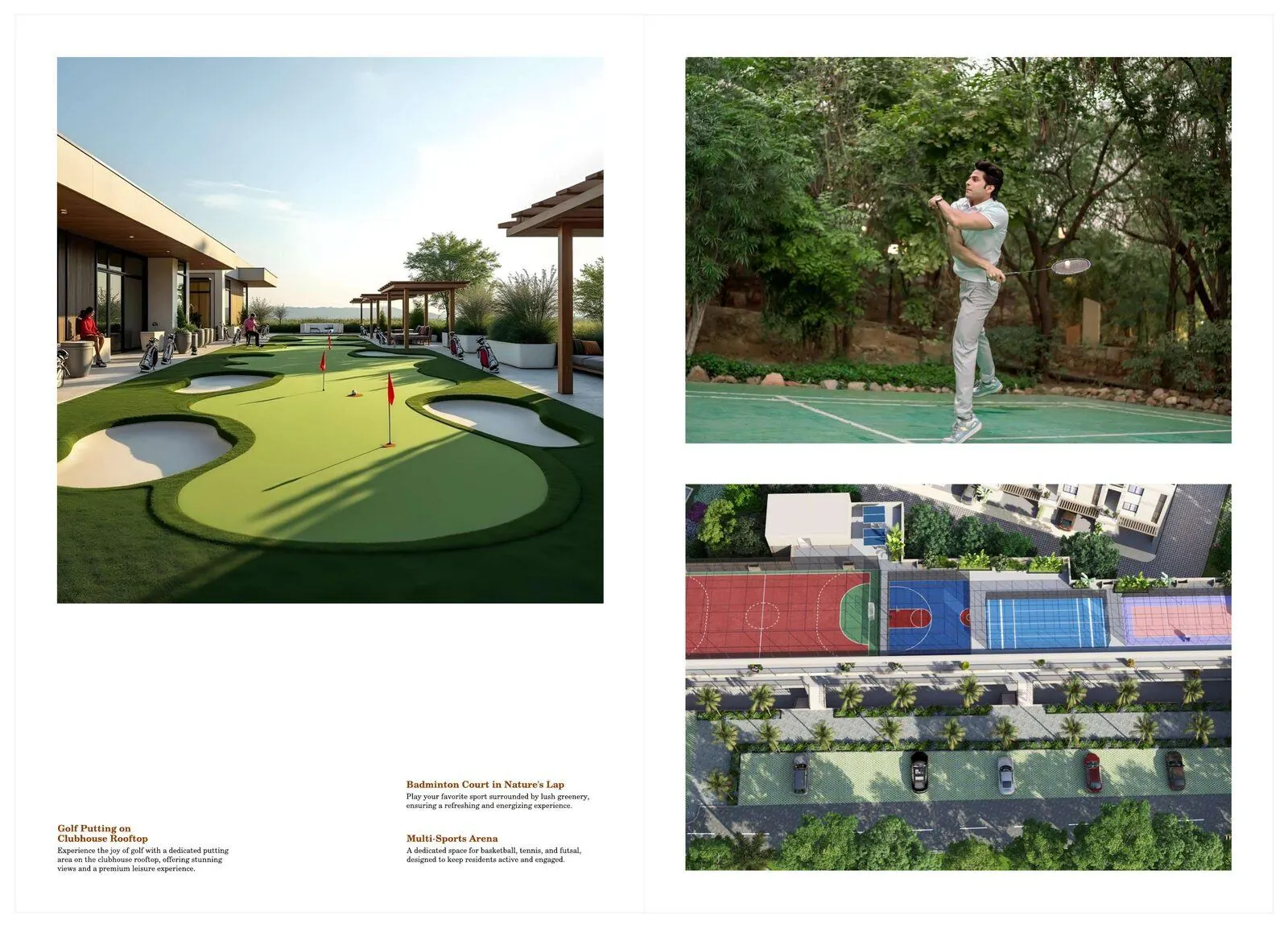 Multi-sports arena and badminton court, Shubhashish Forest villa township clubhouse, SEZ Road Jaipur